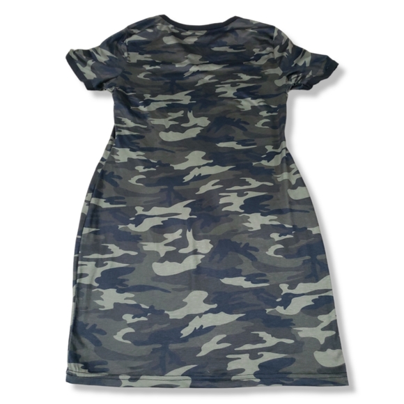 Shein Dress Size Large Women's Body Con Pencil Dress Camouflage Camo Casual Used - Picture 2 of 4